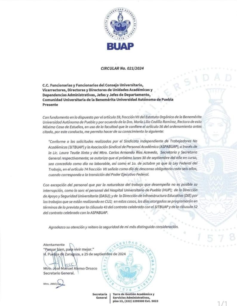 Circular BUAP