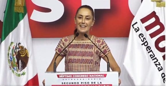 Sheinbaum pide licencia como militante de Morena