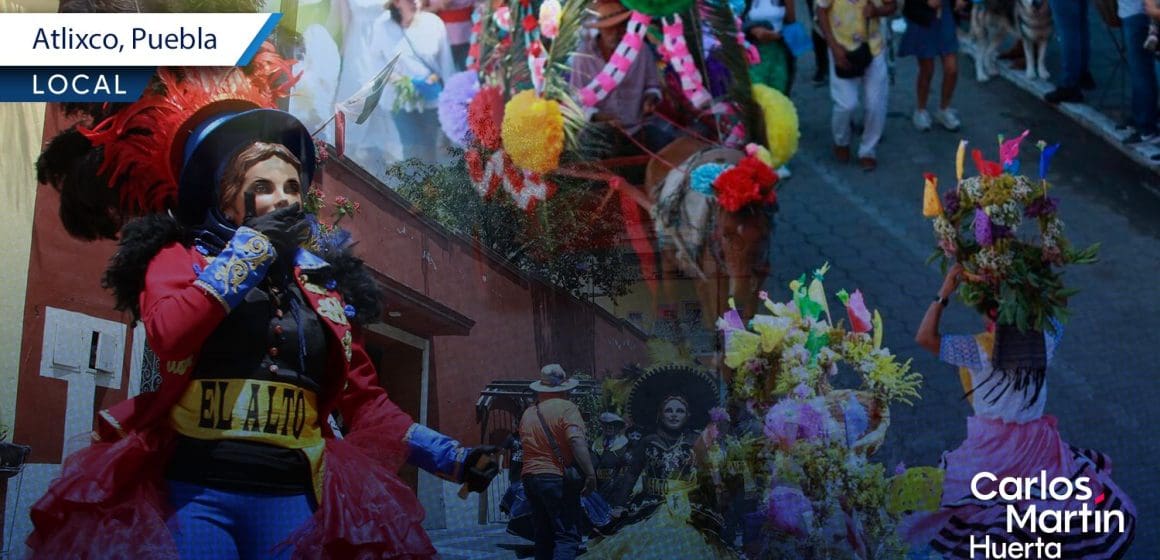 Danzantes invitan al Huey Atlixcáyotl en tradicional Convite en Atlixco