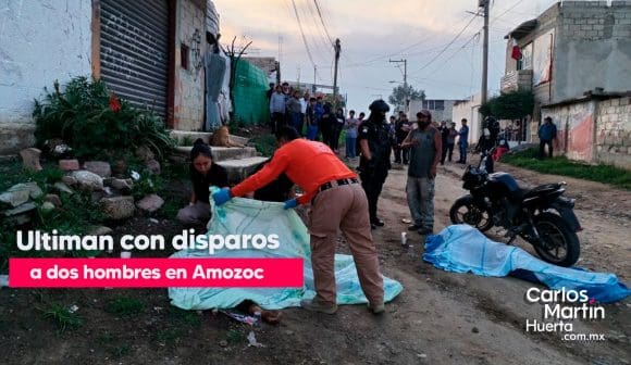 Ultiman a disparos a dos hombres en Amozoc