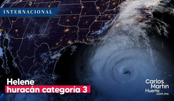 Helene es huracán categoría 3 antes de tocar tierra en Florida