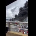 (VIDEO) Fuerte incendio se registra en supermercado de Zapopan