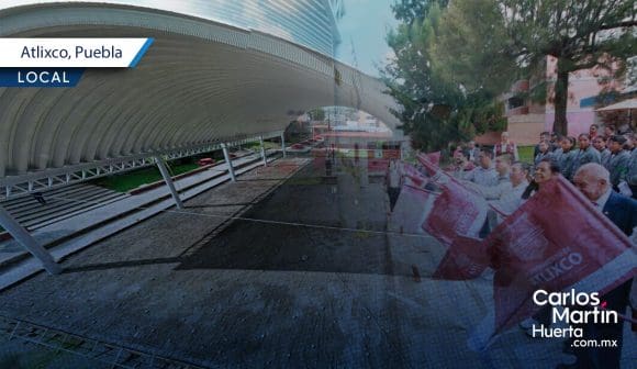 Invierten en obras educativas en Atlixco; rehabilitarán cancha techada