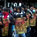 Marchan normalistas y familiares a 10 años del caso Ayotzinapa