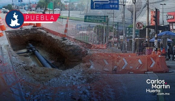 Obras Agua de Puebla Agua de Puebla realiza introducción de tubería en la 11 sur
