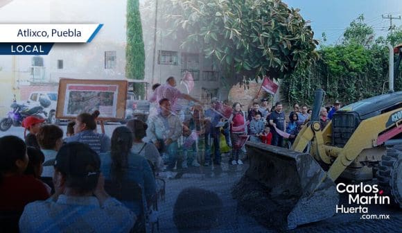 Pavimentan calle y entregan rehabilitación de drenaje sanitario en Atlixco