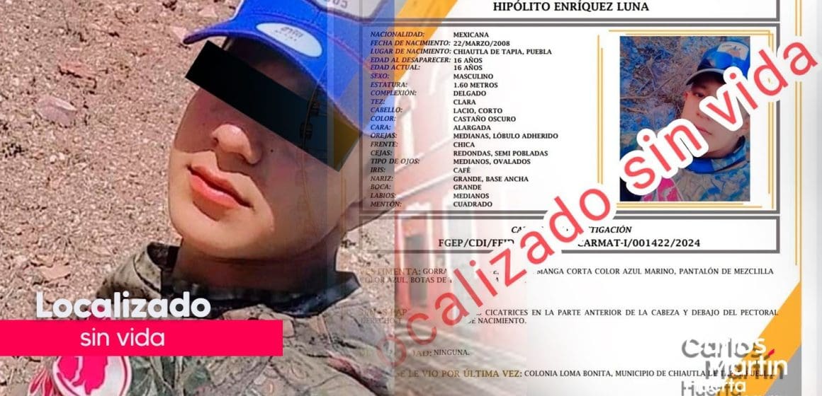 Localizan sin vida a menor desaparecido en Chiautla, el cuerpo fue abandonado en Morelos