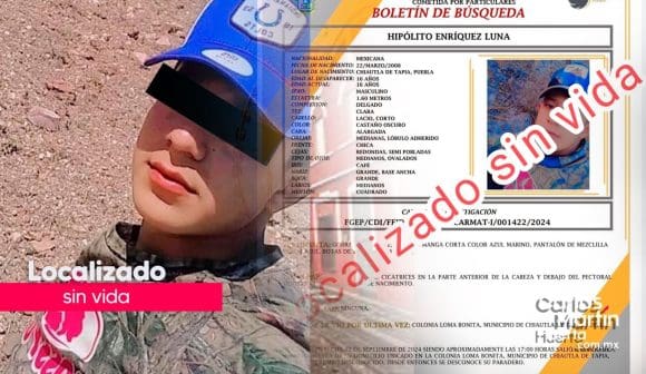 Localizan sin vida a menor desaparecido en Chiautla, el cuerpo fue abandonado en Morelos