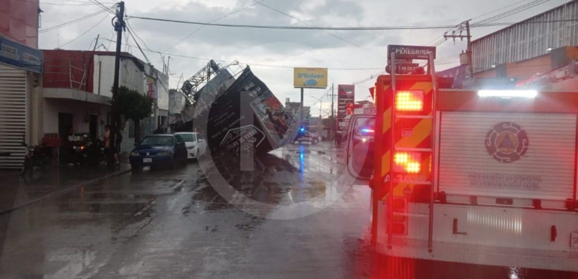 Lluvia deja afectaciones en la ciudad de Puebla, San Andrés Cholula y Santa Clara Ocoyucan