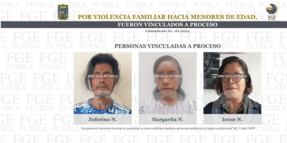 Por violencia familiar hacia menores de edad, fueron vinculados a proceso