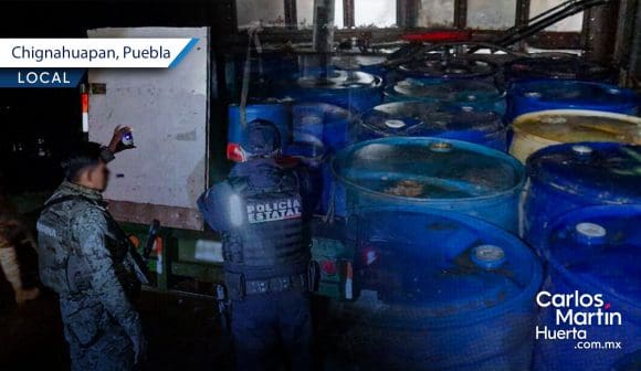 Recuperan en Chignahuapan más de 3 mil litros de hidrocarburo robado