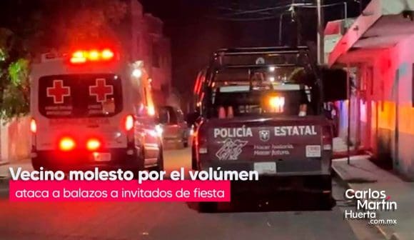 Vecino atacó a balazos a invitados en una fiesta en Tehuacán