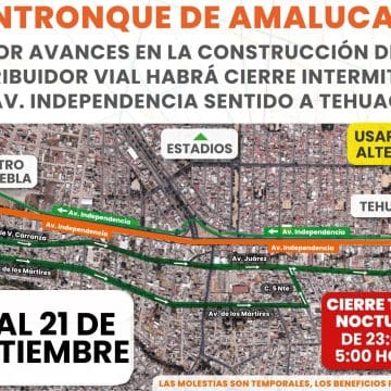 Continuarán los cierres en el entronque de Amalucan