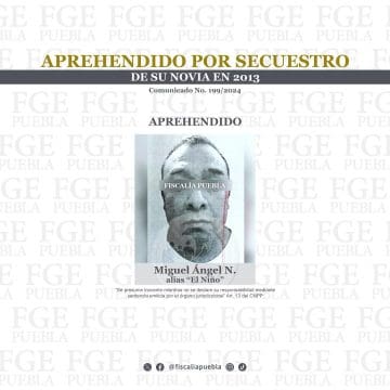 Aprehendido por secuestro de su novia en 2013