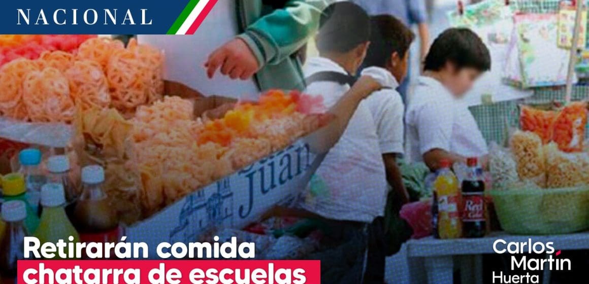 Comida chatarra será retirada de las escuelas en marzo de 2025