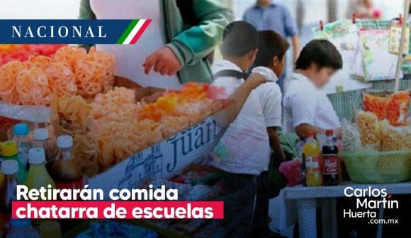 Comida chatarra será retirada de las escuelas en marzo de 2025