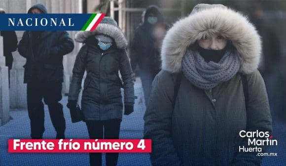 Frente frío número 4 ingresará este miércoles al país