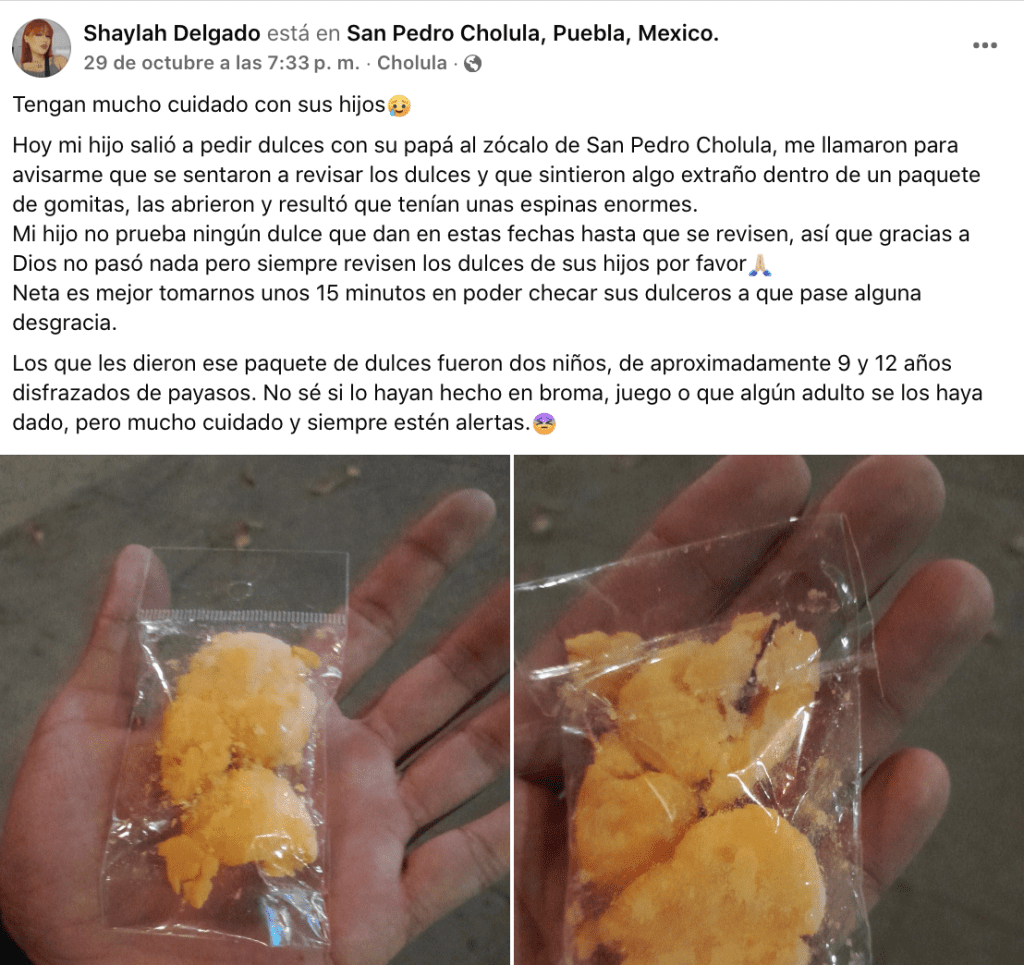 Gomitas con espinas San Pedro Cholula