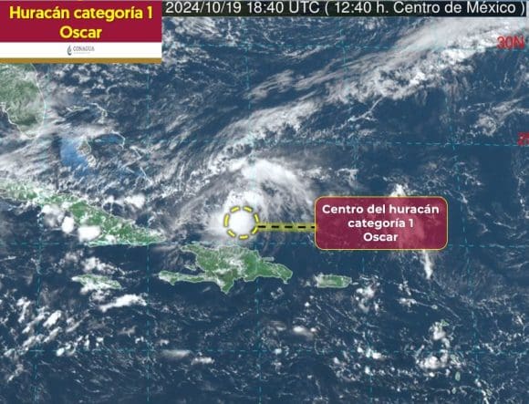 ‘Oscar’ se intensifica a huracán categoría 1; Cuba en alerta