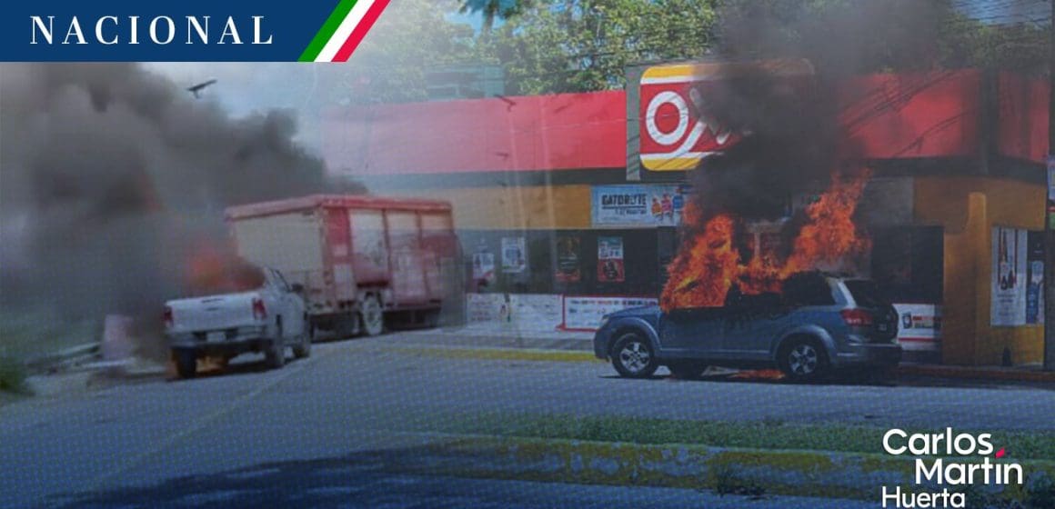 Reportan incendios en comercios y bloqueos en Villahermosa, Tabasco