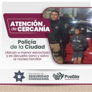 Es localizado el menor extraviado; lo reintegran sano y salvo a su familia