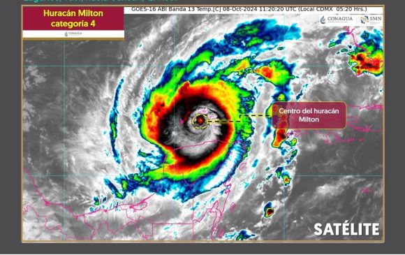 Milton se degrada a categoría 4 muy cerca de las costas de Yucatán