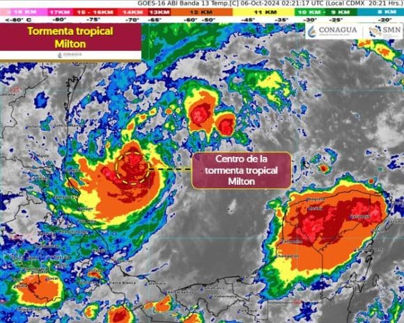 Milton intensifica sus vientos; podría convertirse en huracán categoría 1