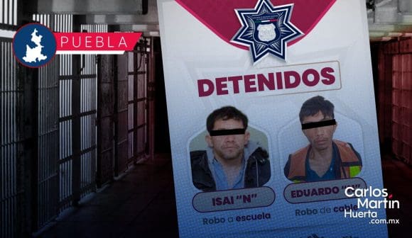 Policía municipal detienen a Isaí “N” y Eduardo “N” por robo