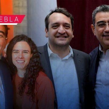 Sergio Salomón dio la bienvenida a Luisa María Alcalde y Andrés López Beltrán a Puebla