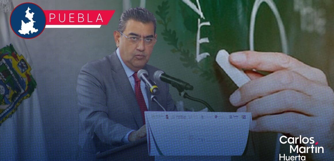 Sergio Salomón reitera su compromiso con los maestros de Puebla