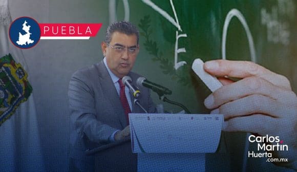 Sergio Salomón reitera su compromiso con los maestros de Puebla