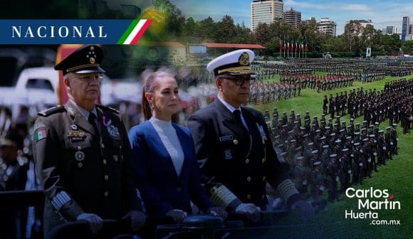 Fuerzas Armadas y Guardia Nacional realizan salutación a la presidenta Claudia Sheinbaum