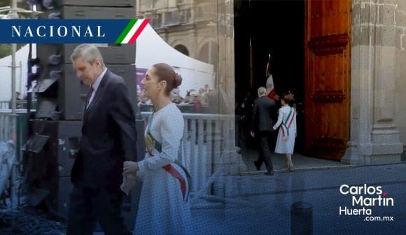 Sheinbaum arriba a Palacio Nacional tras investidura como presidenta