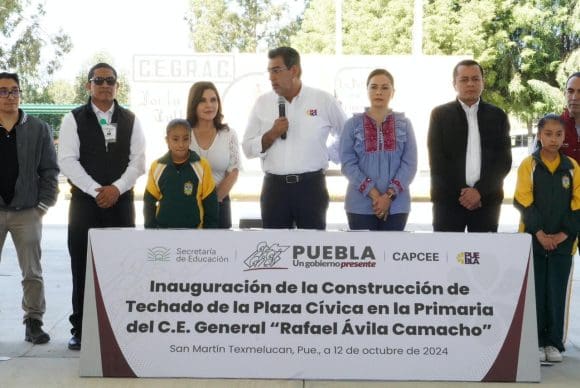 Sergio Salomón y Norma Layón inauguran obras claves para Texmelucan