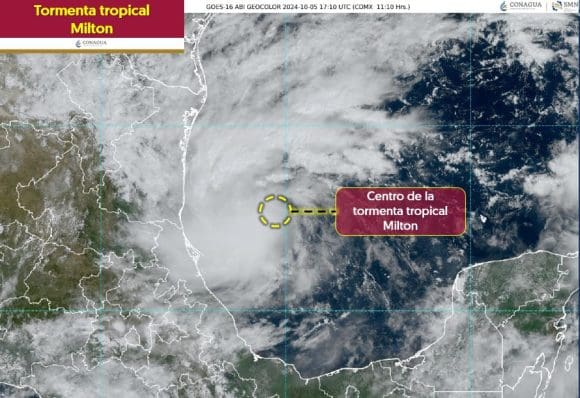 Se forma la tormenta tropical Milton frente a costas de Veracruz