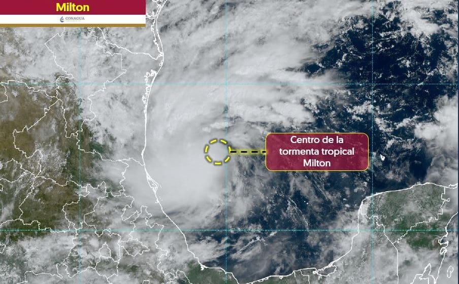 Se forma la tormenta tropical Milton frente a costas de Veracruz