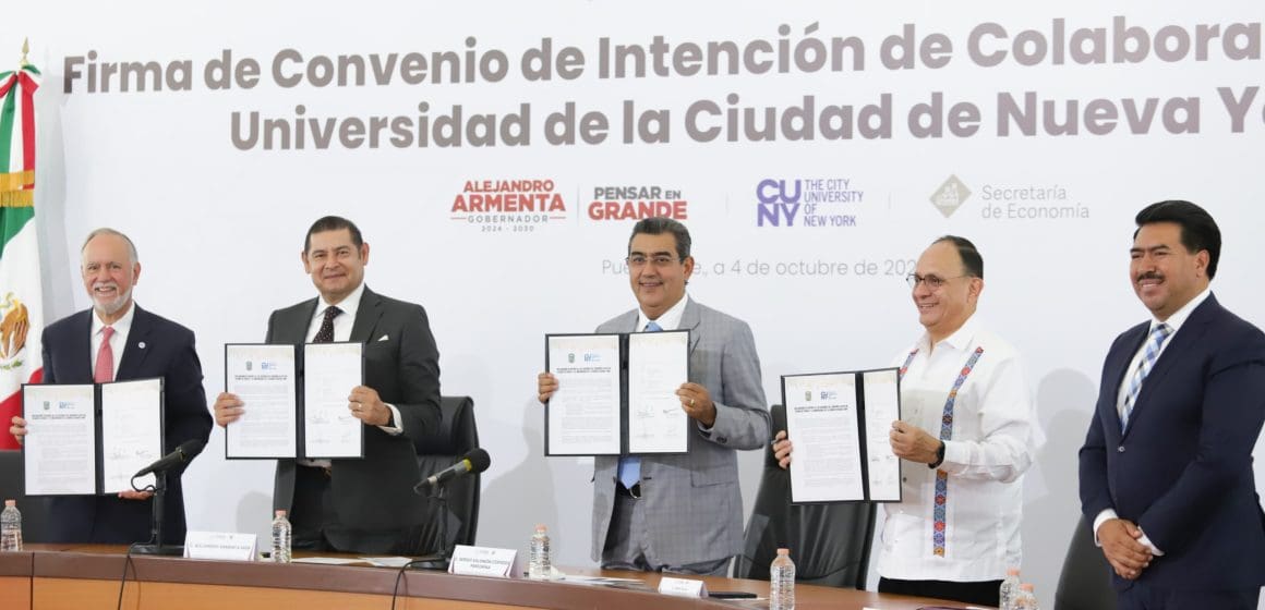 Firman Cépedes Peregrina y Alejandro Armenta convenio de colaboración con la Universidad de Nueva York