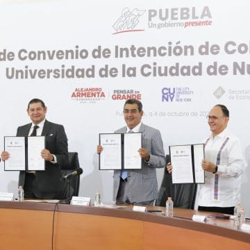 Firman Cépedes Peregrina y Alejandro Armenta convenio de colaboración con la Universidad de Nueva York