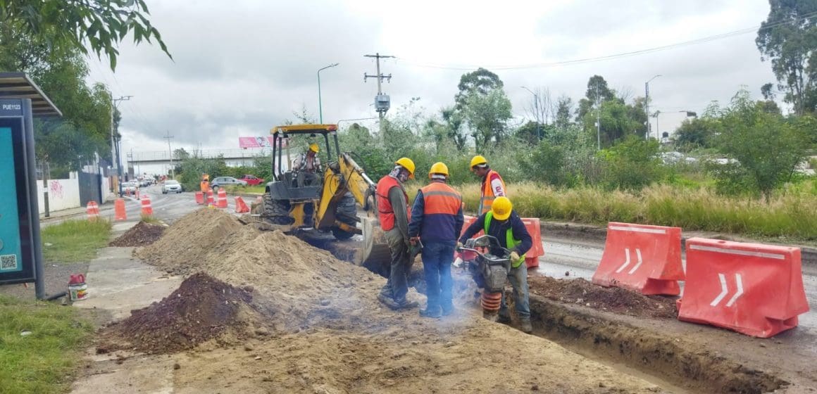 Agua de Puebla construye nuevo colector y red pluvial en Chapulco para prevenir encharcamientos