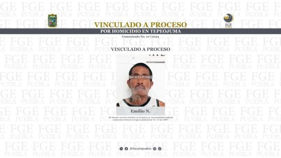 Vinculado a proceso por homicidio en Tepeojuma