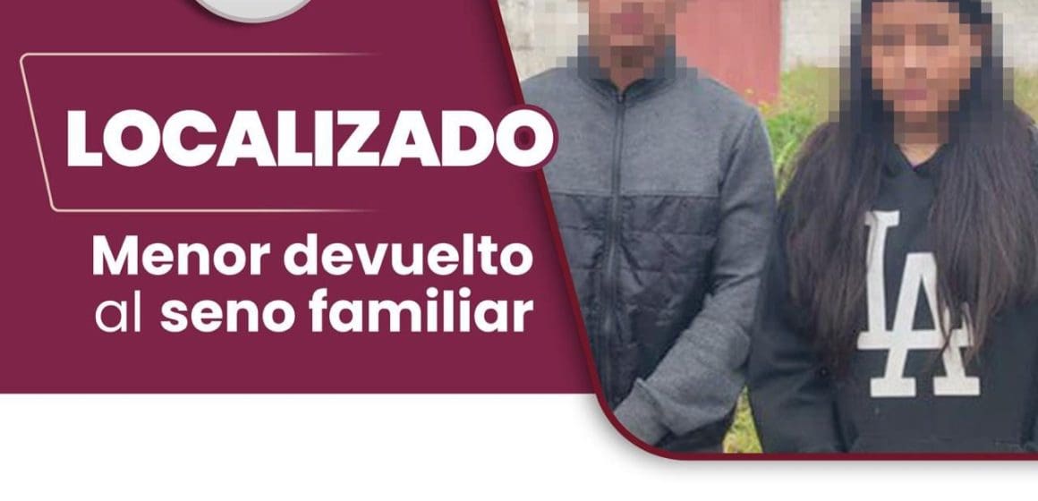 Localizan a menor gracias a la célula de Búsqueda de Personas de la SSC