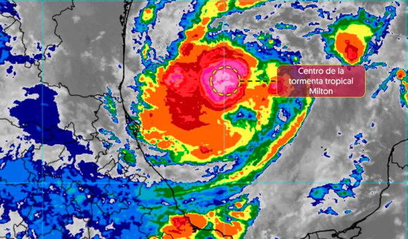 Milton ocasionará lluvias muy fuertes en Campeche, Quintana Roo, Tabasco, las costas de Tamaulipas, Veracruz y Yucatán