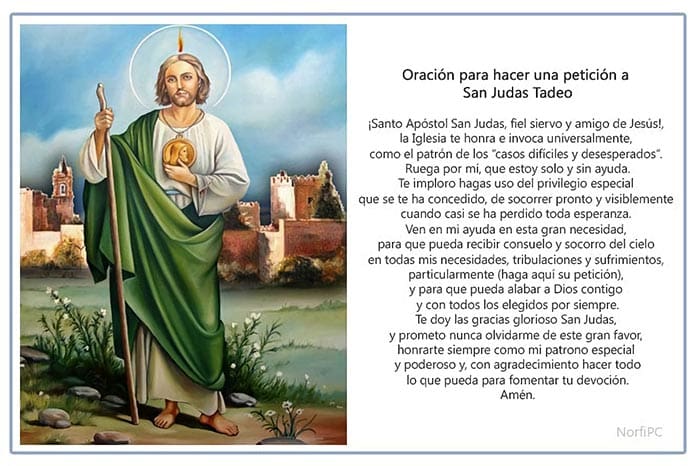 oracion diaria a san judas tadeo