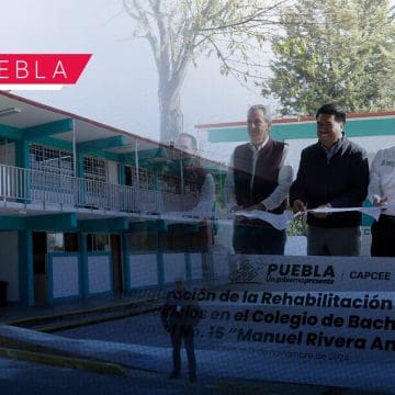 Así luce el Colegio de Bachilleres de Puebla tras su rehabilitación