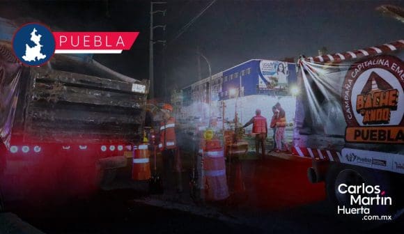 Arranca en Puebla Capital campaña emergente de bacheo