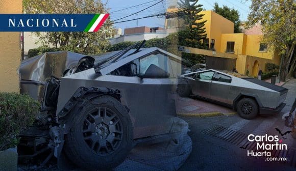 Cybertruck de Tesla choca contra casa en Ciudad de México; así quedó