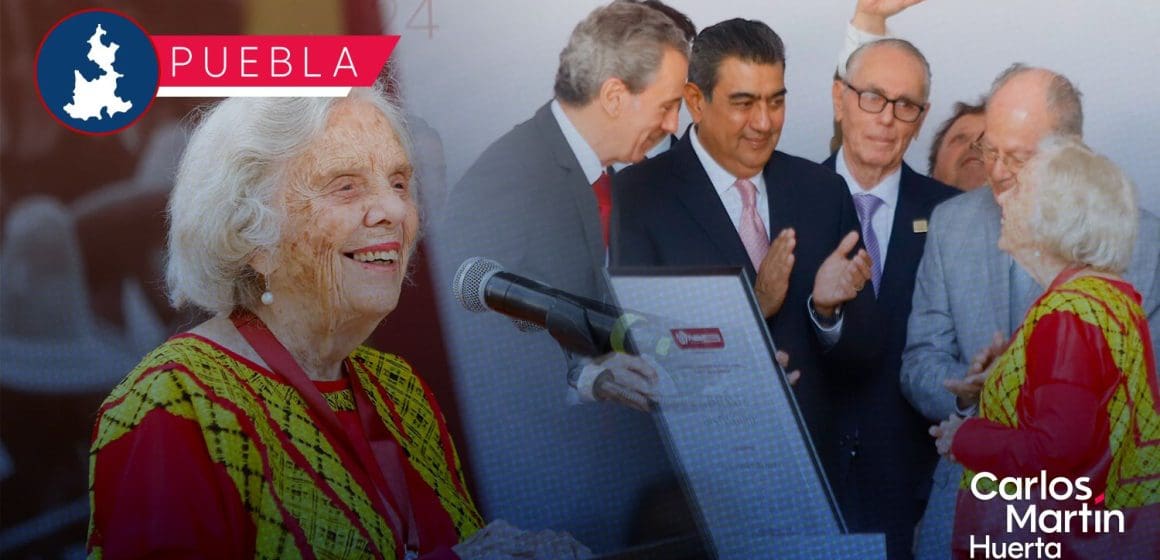 Entregan medalla “Carmen Serdán” a Elena Poniatowska