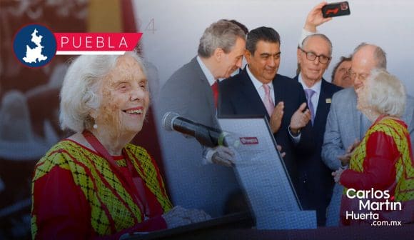 Entregan medalla “Carmen Serdán” a Elena Poniatowska