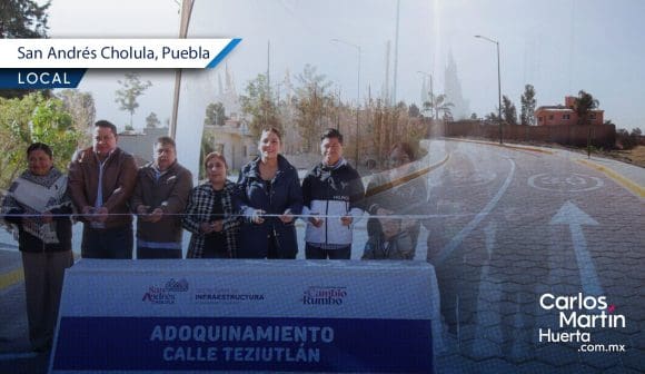 Inaugura Lupita Cuautle Torres la rehabilitación de la calle San Francisco Acatepec