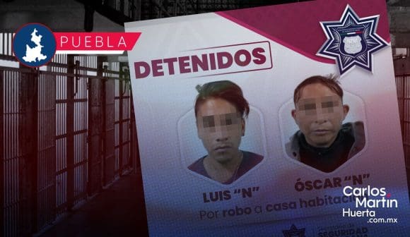 Sujetos intentan robar casa en San Francisco Totimehuacán; son detenidos